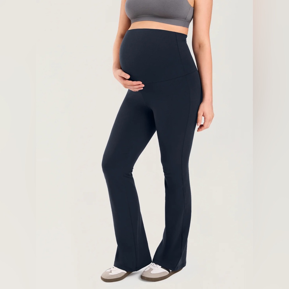 Cotton Foldover Maternity Flare Pants 30.5"